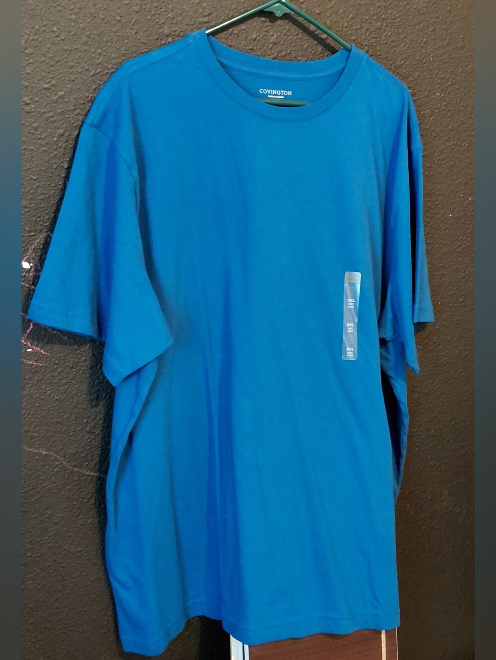 BNWT XXL Covington Solid Blue Crew Neck Tee